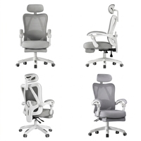 Chaise de bureau de direction de luxe ergonomique en maille avec vérin à gaz conforme à la norme BIFMA et base en aluminium pour cadre