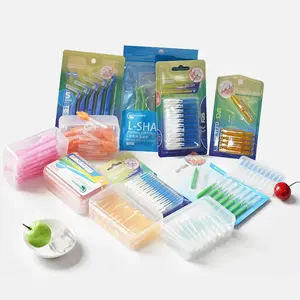 2023 Eco Friendly ortodôntico dental escovas descartáveis 0.7mm L forma Hot Sale Interdental escova