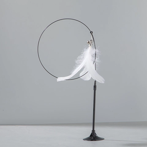 Giocattolo interattivo eco-friendly con coda di piume giocattolo morbido in Nylon peluche a batteria piccolo anello di plastica scatola giocattolo per uccelli - Product Image 6