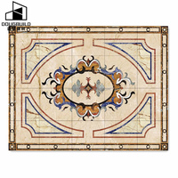 Parquet en marbre incrusté, design Waterjet pour projet hôtelier à Dubaï