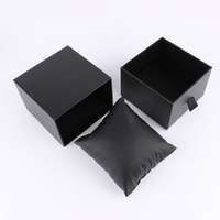Vente Flash Boîte à Montre Coulissante en Carton Noir "Tiroir" pour Montre et Bracelet, Emballage de Stock