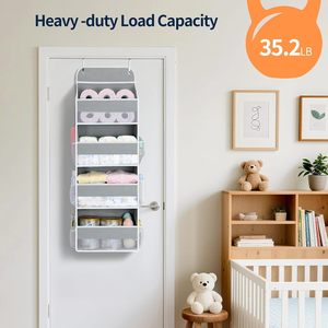 <b>Over</b> <b>The</b> <b>Door</b> Organizer 10 Pockets Grey Hanging Storage For Bathroom Toy Storage <b>Hook</b> Type Rectangle Non Woven Fabric - Product Image 5