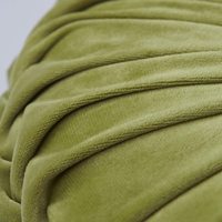 Coussin rond en velours de deux tailles, coussin plissé pour le sol, pour salon, chambre à coucher