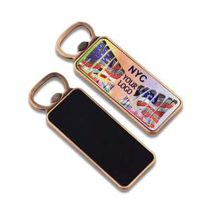 Factory Price Custom Metal <b>Beer</b> Bottle Opener Magnet New York Souvenir Opener Bottle <b>Fridge</b> Magnets - Product Image 3