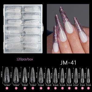 Nouveaux embouts de moule de construction rapide OEM <span class=keywords><strong>Gel</strong></span> UV rose gros chiffres carré amande double forme extension faux ongle pour forme d'extension d'ongle - Product Image 6