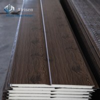Panneau d'isolation métallique décoratif en PU de 16 mm pour murs extérieurs de maisons préfabriquées et villas, résistant à l'eau et au feu, écologique