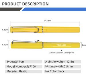 Wholesale Promotion Customizable Logo Gel <b>Pens</b> Multiple Colors (<b>White</b> Yellow) 0.5mm Plastic Office Stationery Customizable Logo - Product Image 2