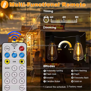 <span class=keywords><strong>Guirnalda</strong></span> de luces solares de 10M, 25 pies, 50 pies, con bombilla de filamento Led ST38, <span class=keywords><strong>guirnalda</strong></span> de festón de PVC para decoración de patio, fiesta y jardín - Product Image 5