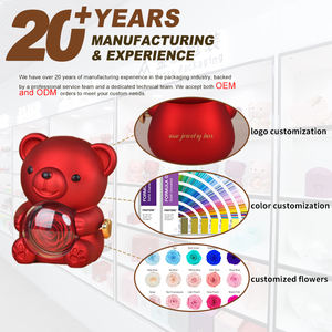 Regali di San Valentino per la Fidanzata - <span class=keywords><strong>Portagioie</strong></span> Girevole <span class=keywords><strong>Moderno</strong></span> in Acrilico Premium con Collana Rosa Eterna e Orsacchiotto - Product Image 6