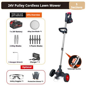 24V Tragbarer Lithium-Akku 2-in-1 Kabelloser Rasenmäher Multifunktionaler Rasentrimmer und Kantenschneider für Garten und Hof zum Selbermachen - Product Image 1