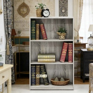 Libreria Moderna a 3 Ripiani in Legno Massello Regolabile, Scaffale Aperto <span class=keywords><strong>per</strong></span> Organizzazione <span class=keywords><strong>Casa</strong></span> e Ufficio - Product Image 5