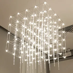 Nuovo prodotto apparecchio per la decorazione dell'interno sala espositiva sala da ballo Hotel personalizzato moderno lampadario a Led