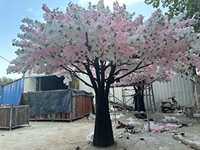 Arbres artificiels de cerisier personnalisés pour la décoration de mariage en intérieur et en extérieur, type herbe et fleurs en plastique