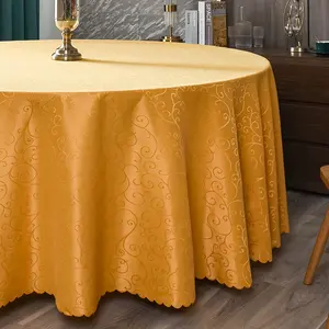 118 120 इंच जामदानी शिकन मुक्त टेबल कवर Jacquard टेबल कवर डाइनिंग टेबल कपड़ा