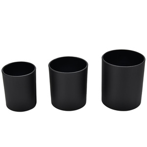 Barattolo di candela di vetro a bocca larga colorato con logo personalizzato nero 8oz 10oz all'ingrosso opaco di lusso per la produzione di candele - Product Image 5