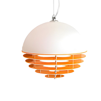 Luminaire suspendu orange coucher de soleil, lustre à disques superposés en acrylique, lampe suspendue moderne de style nordique pour salle à manger et chambre à coucher