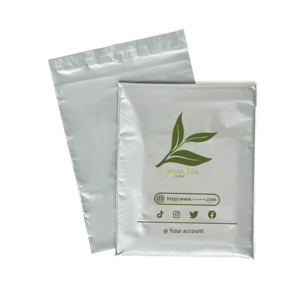 10x14inches Gery/Silver Poly Mailer Ready to Ship Self Seal Plastic Shipping Bag Postage Bag With Custom Logo Printed - Product Image 1