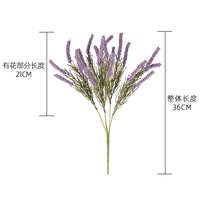 ZUOYI fleur décorative 36cm mousse herbe de Malt artificielle pour la maison