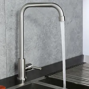 Rubinetto da cucina in acciaio inossidabile con manico singolo rubinetto per acqua
