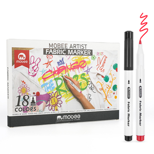 GXIN P-A03201 <span class=keywords><strong>marqueur</strong></span> de tissu personnalisé, assortiment de 18 couleurs, <span class=keywords><strong>marqueur</strong></span> de tissu, stylo résistant à la décoloration et à l'eau, <span class=keywords><strong>marqueur</strong></span> de tissu <span class=keywords><strong>permanent</strong></span> - Product Image 1