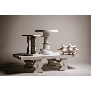 The Suzu Coffe <b>Table</b> is available in our <b>White</b> Wash finish for a fresh take on our versatile zigzag leg statement Diagonal leg - Product Image 6
