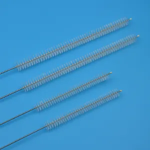Fabricants en gros brosse de tube médical d'endoscope de nettoyage en nylon d'acier inoxydable