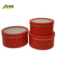 Round Cylinder Gift Box Gold Rim Cardboard Tube Box Flower Small Gift Packaging Box Custom Logo Wholesale Stock Available