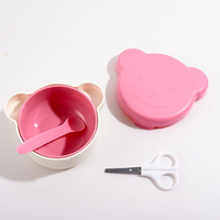 Lekvrije babyvoedingskom met deksel, sterke zuigkracht baby-afwenkomm, baby-eetkom, geschikt voor gezin en reizen