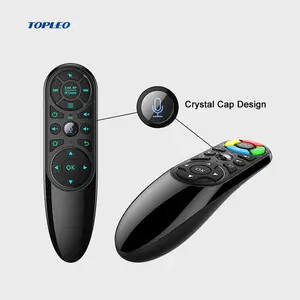 Q6 IR 2.4G Air Mouse Gyroscope 7 Colors Backlit Wireless Google Assistant Voice Remote TV Control