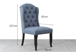 Ensemble de chaises de salle à manger de style européen contemporain minimal Chaises de restaurant et d'hôtel en tissu moderne personnalisables - Product Image 5