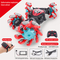 Voitures Rc Voiture 4Wd Radio Control Stunt Voiture Geste Induction Torsion Véhicule Lumière Musique Dérive Jouet Haute Vitesse Escalade Rc