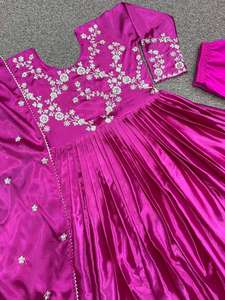 เปิดตัวชุดปาร์ตี้ดีไซเนอร์ใหม่ดูสไตล์แฟนซีชุดพิมพ์ดิจิตอลดูปัตตาด้านล่างชุดคุณภาพระดับพรีเมียมที่สวยงาม - Product Image 5