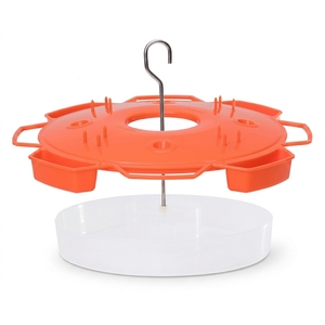 Mangeoire à oiseaux de <span class=keywords><strong>grande</strong></span> capacité (33 oz) avec fosse anti-fourmis intégrée, pour oiseaux orange-oriole, décoration de jardin extérieur - Product Image 4