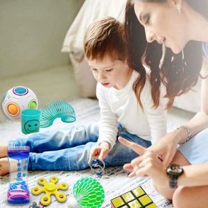 Durable Silicone Foam Plastic Keyboard Fidget Keychain LED Light EDC Sensory Fidget <b>Toys</b> for Adults 5 7 Years Office <b>Desk</b> - Product Image 2