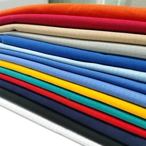 Custom Polyester/Cotton/Conductive Carbon Mixed Anti Static ESD Clothing Fabric for Industrial Wear in EPA