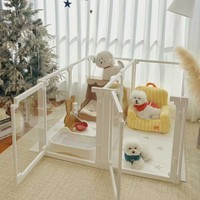Cage pour chien, clôture pour animaux de compagnie, respirante et imperméable, barrière d'intérieur, isolation, hébergement à domicile, maison pour chien sécurisée, quatre compartiments