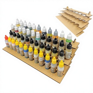 HobbyHold Wood Paint Rack Model Making 46 Holes Laser Cut 26mm Easy Assembly Floor Type Workshop Use for Vallejo <strong>Army</strong> <strong>Painter</strong> - Product Image 3