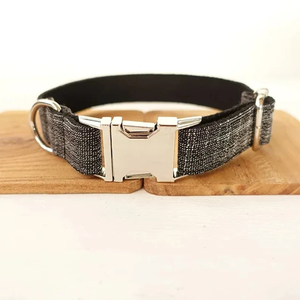 <span class=keywords><strong>Collar</strong></span> de perro hecho en fábrica con logotipo personalizado Hebilla de metal Sarga de tweed suave retráctil para perros pequeños, medianos y grandes - Product Image 6