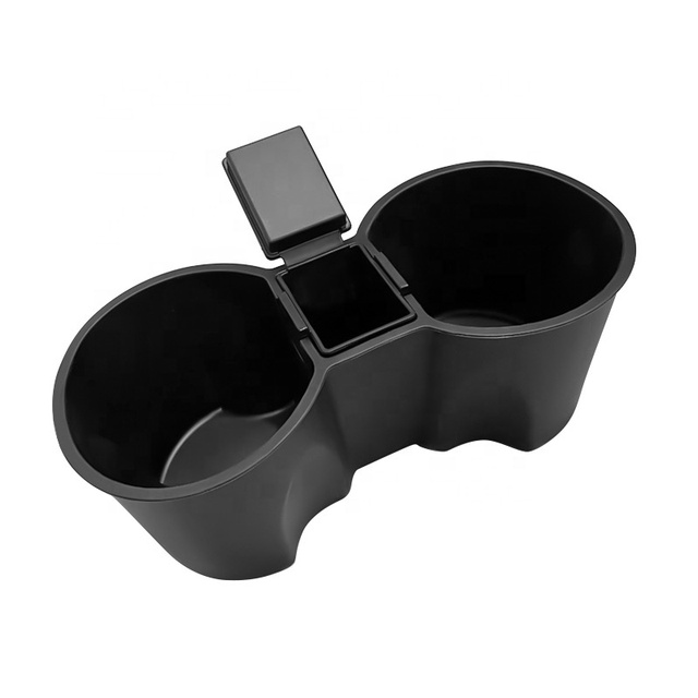 Interior Accessories Center Console Insert Silicone Car Cup Holder with Ashtray Detachable Box for Model Y for Model 3 2023