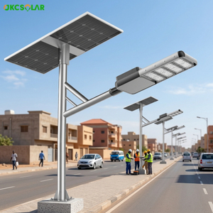 Farola LED Solar <span class=keywords><strong>de</strong></span> 80W con Batería LiFePO4 e Impermeabilidad IP66 para Iluminación Vial Exterior - Product Image 3
