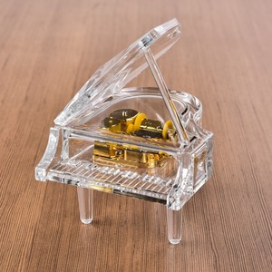 Wholesale Acrylic Grand Piano Clockwork <b>Music</b> <b>Box</b> Beautiful Melody for Christmas Birthday Valentine's Day Gift - Product Image 3