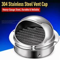 Capot de ventilation mural en acier inoxydable SUS304, couvercle de sortie d'air résistant aux insectes, pour la ventilation des conduites CVC
