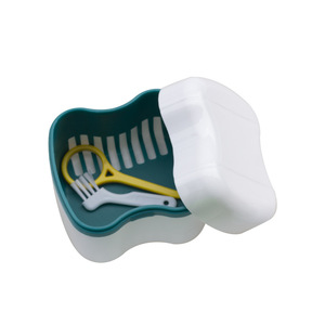 Caja de Almacenamiento para Dentaduras Postizas de Doble Capa Estilo Europeo, de Plástico con Filtro, Cepillo para Retirar Dentaduras Postizas, para Retenedores, Uso Dental - Product Image 3