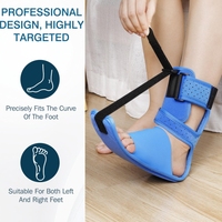 Ceinture extensible pour chute de pied améliorée Attelle de nuit réglable unisexe Attelle de cheville fixe Support de pied