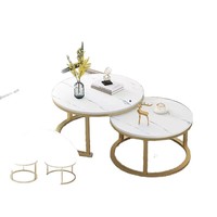 Mesa de Centro Plegable de Mármol Moderna para Sala de Estar Pequeña - Diseño Decorativo