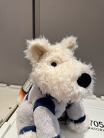 Peluche Astronaute West Highland White Terrier, Chien Westie Moelleux avec Sac à Dos Fusée pour Enfants