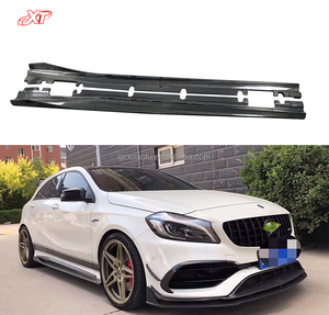 Alerón de labio de extensión de fibra de carbono estilo PA para <span class=keywords><strong>Mercedes</strong></span> Benz <span class=keywords><strong>CLA</strong></span> clase W117 W176 faldas laterales Bodykit - Product Image 6