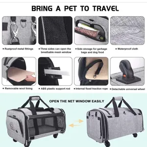Transportadora de Mascotas Portátil, Aprobada por Aerolíneas, para Perros y Gatos, Bolsa de Viaje Suave para Cachorros, Ideal para Senderismo y Animales Pequeños - Product Image 6