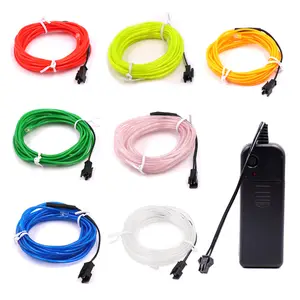 Blue Red green white purple Ice Blue Orange Fluorescent Green Yellow Pink 5m 3m 9.6ft EL wire with welt and inverter