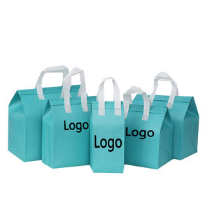 Прочная переносная сумка-холодильник в полоску, изолированная Полиэстеровая алюминиевая фольга для пищевых продуктов, переносная сумка-холодильник - Product Image 1